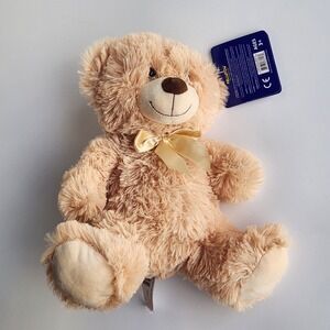 Kellytoy Original‎ Teddy Bear Plush Toy Tan Yellow Bow 8" New With Tag